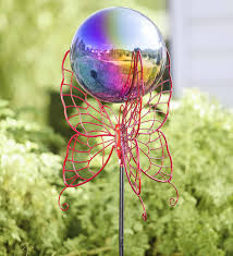 3.8 out of 5 stars with 6 ratings. Butterfly Gazing Ball Stand Plowhearth