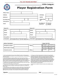 A score sheet is used by people to keep record of the scores during a match, a game, a test or an exam. Player Registration Form