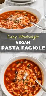 Vegan Pasta Fagiole Von Der Woche Essen Schnell In 2020 Pasta E Fagioli Vegetarian Comfort Food Easy Vegan Soup