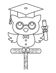 Coloring is fantastic fun and our printable coloring pages have something for everyone. Printable Graduation Owl On Perch Coloring Page