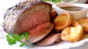 Roast Beef And Yorkshire Puddings Roast Beef Yorkshire Pudding And All The Trimmings Served W Yorkshire Pudding Recipes Yorkshire Pudding Roast Beef Dinner
