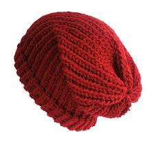Red Knitted Hat Slouch Beanie Soft Acrylic Vegan Wool Girls Winter Hat Slouchy Beanie Women Dread Hat For Women Fits Adults Teens Girls Winter Hats Knitted Hats Handmade Fashion