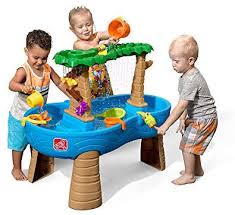 Amazon Com Step2 Tropical Rainforest Water Table Colorful Kids Water Play Table With 13 Pc Accessory Set Water Play For Kids Toddler Water Table Play Table