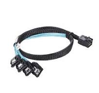Mini SAS SFF-8643 To 4x SFF-8482 Cable - 0.75m 12Gb/s SAS 3.0 With Power  (For RAID/Server)