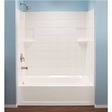 Bathtubs home depot can help you to relax your body and relieve your body from sore and aches. Mustee Part 670wht Mustee Topaz 30 In X 60 In X 59 In 3 Piece Direct To Stud Tub Surround In White Tub Shower Enclosures Home Depot Pro
