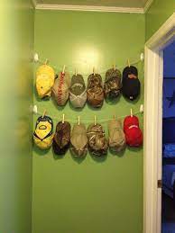 Hat Clothes Line Command Hooks Line And Clothes Pins Clothes Line Hat Organization Home Organization