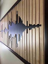 Abstract Sound Wave Wood Wall Art Wood Wall Sound Wave Wall Art Wooden Wood Wall Decor Wood Sculpture Wall Sculpture Art Wood Wall Decor Wooden Wall Decor