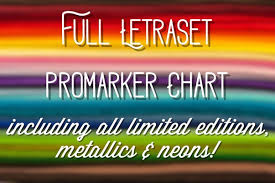 free full letraset promarker chart including all limited