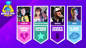 Gotaga, squeezie le duo gagnant pour des top1 sur fortnite. Fortnite On Twitter Come Cheer On Your Favorite Squad As They Hope To Take It All In The Fortniteworldcup Creative Finals Lachlanyt Cuddlecrew Captain Danyancatsq Sunshinesoldie Gotaga Ravensrevenge Ninja