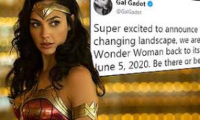 Also pushed back the launch of wonder woman 1984 , moving it from august. Wonder Woman 1984 Release Date Pushed Back Seven Months To June 2020 Daily Mail Online