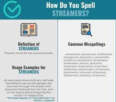 This is the british english definition of streamer.view american english definition of streamer. Correct Spelling For Streamers Infographic Spellchecker Net