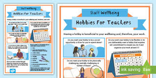 Find reviews and recommendations for the latest hobbies. Hobbies For Teachers Poster Staff Wellbeing Twinkl