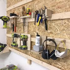 Similar To Pegboard But With Far Greater Holding Power A French Cleat Wall Adds Heavy Duty Storage To A Garage Workshop Or Ki In 2020 French Cleat Woodworking Ryobi