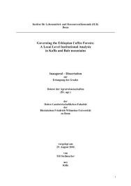 They have different types of coffee machines, kitchen appliances, heating and cooling system, and air cleaners. Governing The Ethiopian Coffee Forests A Local Level Zef