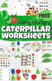Very hungry caterpillar homeschool printables ~ color and number names. Free The Very Hungry Caterpillar Worksheets