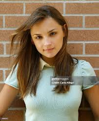 Actress Rachael Leigh Cook, from the film "11:14," stands against a... News  Photo
