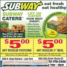 Free Printable Subway Coupons Printable Coupons Coupons Holiday Party Catering