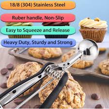 No advanced features · kitchen utensil type: Buy Junadael J Cookie Scoop Set Size 60 1 Tbsp 40 2 Tbsp 20 3 Tbsp Cookie Dough Scoop Ice Cream Scoop For Cookie Dough Melon Ice Cream Baking 18 8 Stainless Steel Soft Grip Online In Usa B08zj8g4nh