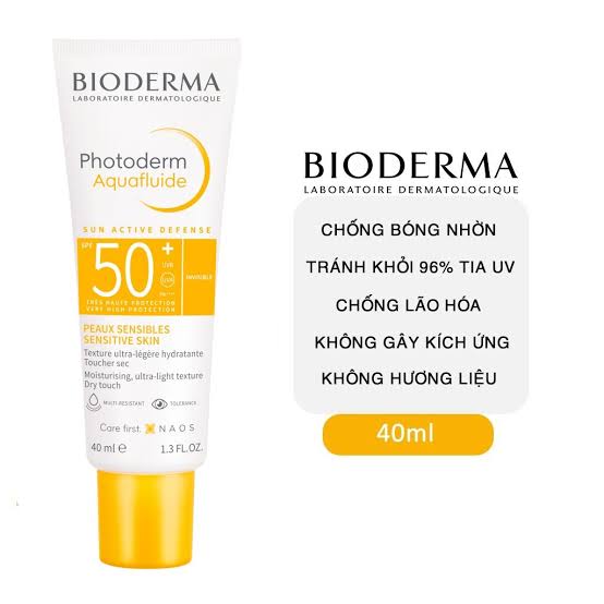 Kem Chống Nắng Bioderma Photoderm Aquafluide Sun Active Defense SPF50 40ml - Mint Cosmetics - Save The Best For You!