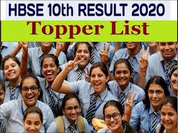 The central board of secondary education (cbse) has released the results for over 18 lakh students who have appeared for the class 10 boards 2020. Toppers List Hbse 10th Result 2020 Rishita From Hissar Topped In State See Toppers List