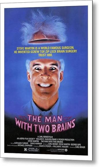 STEVE MARTIN in THE MAN WITH TWO BRAINS -1983-. Metal Print by Album - Fine  Art America