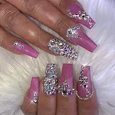 20 Rhinestone Nail Designs Best Nail Art Designs 2020 Add some rhinestone to your hot pink nails making the design even more unique. 20 rhinestone nail designs best nail