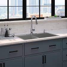 Check spelling or type a new query. Kohler Vault Drop In Undermount Stainless Steel 33 In 1 Hole Double Bowl Kitchen Sink With Simplice Faucet K 596 Cp 3820 4 Na The Home Depot