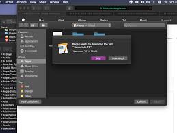 Catalina Pages Needs To Download Fonts Apple Community
