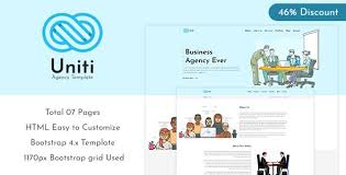 Uniti Corporate Agency Bootstrap 4 Template Psd Templates Templates Event Landing Page