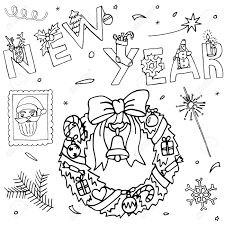 Hand Drawn New Year And Christmas Set Celebration Drawing Collection Royalty Free Cliparts Vectors And Stock Illustration Image 90666855 Holiday new year christmas decorationsалександр. hand drawn new year and christmas set celebration drawing collection