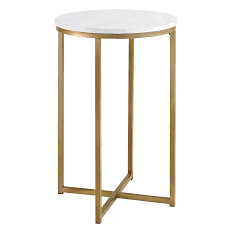 Trixie End Table Reviews Joss Main In 2020 Round Side Table Marble Side Tables Round Marble Table