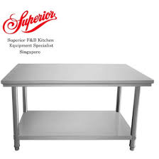 Wood butcher block table for cutting cheese, meats, or cold cuts, or a durable stainless steel work table with undershelves for a variety of kitchen work and more daily tasks. 2 Tier Stainless Steel Table 80cm Shopee Singapore