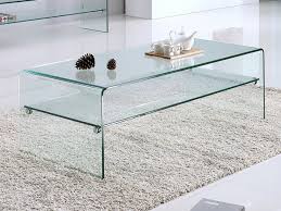 Elles jouent avec la lumière et. Table Basse Stileos Double Plateau Verre Trempe Courbe