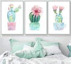 Correct preparation for spray painting indoors safely. Potted Cactus Canvas Painting Wall Art Poster Prints Cactus Wall Art Wall Art Canvas Painting Leaf Wall Art
