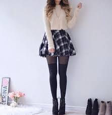 Black And White Plaid Skirt Outfit Black And White Plaid Skirt Outfit Ideas Kadininmodasi Org
