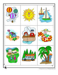 Four seasons collage, several images of beautiful natural landscapes at different time of the year, autumn, winter, spring and. Summer Matching Game Print 2 Woo Jr Kids Activities