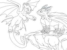 Most of boys and girls very much like to color coloring pages with animals, therefore we have collected a large number of different pictures with images of animals, which can be downloaded and printed easily. Toothless And Light Fury Coloring Page Free Printable Coloring Pages For Kids Coloring Home