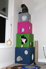 .condos, cat shelves, and scratching posts on the market, knowing that my 14 year old cat likely these are some great ideas, we have one cat and she two scratching posts and one cat condo. 12 Diy Cat Condos That Are Hip And Modern Sheknows