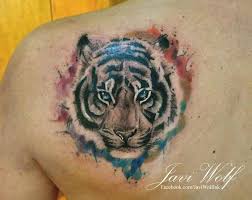 Black and white tiger head tattoo. 50 Really Amazing Tiger Tattoos For Men And Women