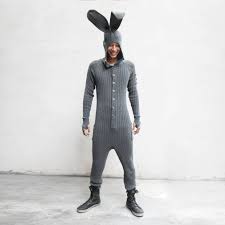 Grey Bunny Costume Cozy Rabbit Jumpsuit For Men And Women Etsy Easter Bunny Costume Jumpsuit Men Bunny Costume