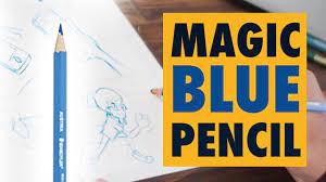 Why Professional artists use this blue pencil | how to draw like a pro -  YouTube