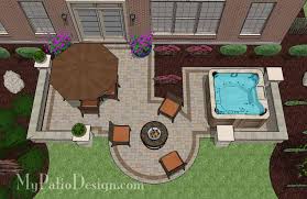 Luxus und komfort eines holzbeheizten hot tub ohne versteckte kosten. Hot Tub Patio Design With Seat Walls Download Plan Mypatiodesign Com