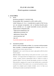 Curs organizare evenimente, campanie de comunicare si pr. Doc Plan De Afaceri Firma Organizare Evenimente Andreea Stefania Academia Edu