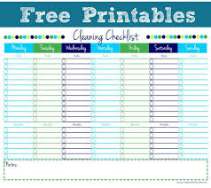 cleaning checklist free printable cleaning checklist