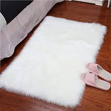 Big fluffy rug for bedroom. Amazon Com Yj Gwl Luxury Faux Sheepskin Fur Area Rug Soft Fluffy Rugs Shag Plush Carpet Faux Fur Rug For Bedroom Floor Sofa Living Room 2 X 3 Feet Rectangle White Home Kitchen