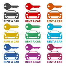 Car Key Car Rental Icon Color Icons Set Stock Illustration Illustration Of Contract Renting 117545358