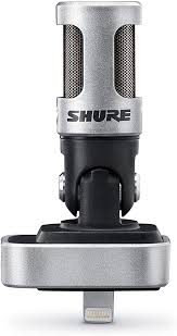 Amazon Com Shure Mv88 Portable Ios Microphone For Iphone Ipad Ipod Via Lightning Connector Professional Quality Sound Digital Stereo Condenser Mic For Vloggers Filmmakers Music Makers Journalists Silver Musical Instruments