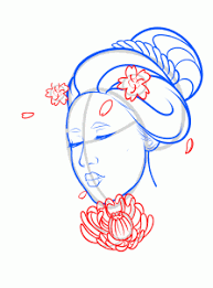 How To Draw A Geisha Tattoo Step By Step Tattoos Pop Culture Free Online Drawing Tutorial Added Japanese Art Prints Japanese Geisha Drawing Geisha Tattoo