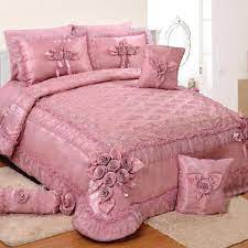 They are loaded with incredibly stunning qualities that enable you to add your unique taste to the bedroom. Senoures Pink King Size 240 X 260 Cm Swc Lace Wedding Bedding Set 9 Pieces Price From Souq In Saudi Arabia Yaoota
