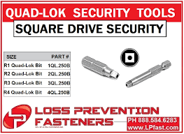 tamper proof security tools loss prevention fasteners